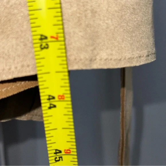 LuLaRoe Luxe Liliane Moleskin Vegan Suede Coat 3XL Tan Belted Super Soft NWT - Picture 13 of 14